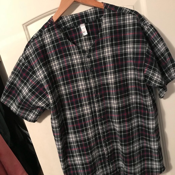 flannel baseball jersey